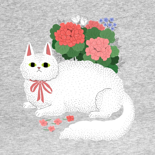 Fancy White Cat by AV